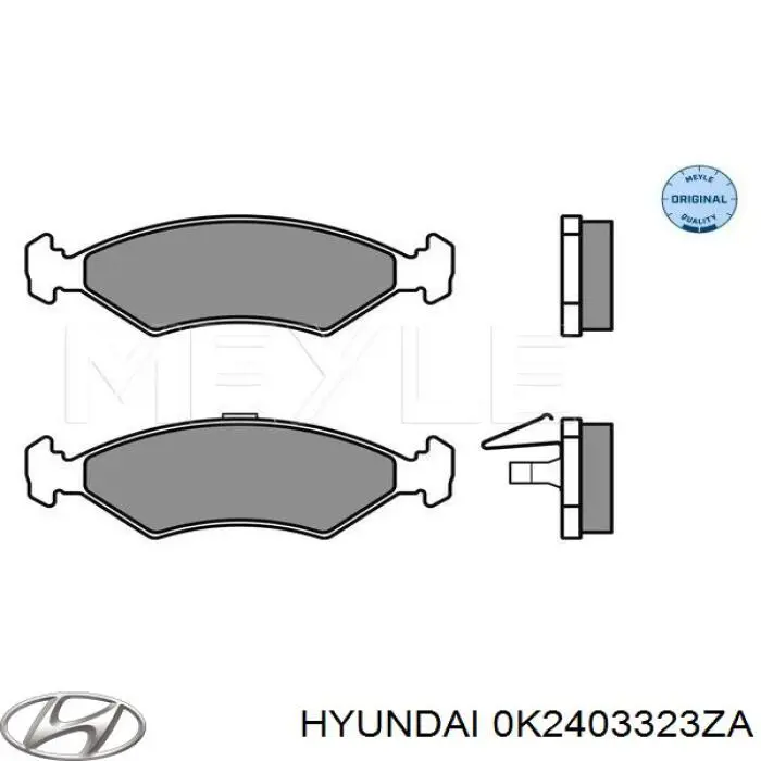 0K2403323ZA Hyundai/Kia pastillas de freno delanteras