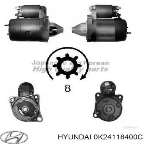 0K24118400C Hyundai/Kia motor de arranque