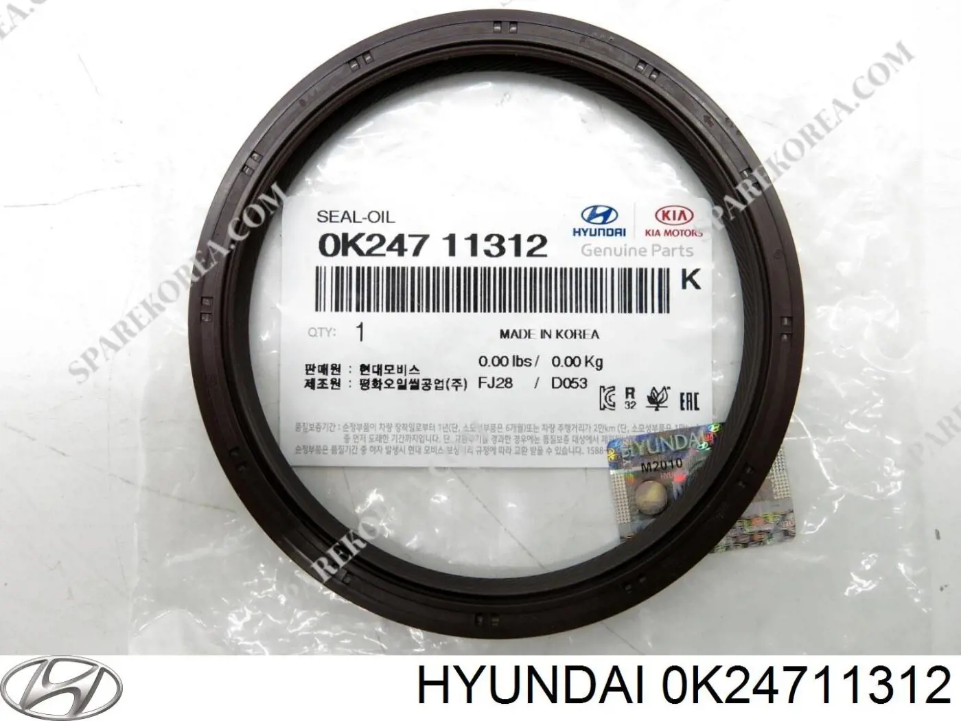 0K24711312 Hyundai/Kia anillo retén, cigüeñal