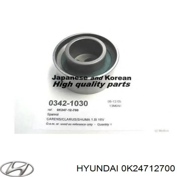 0K24712700 Hyundai/Kia rodillo, cadena de distribución