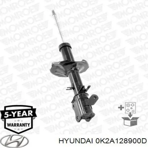 K2A128900D Hyundai/Kia amortiguador trasero izquierdo