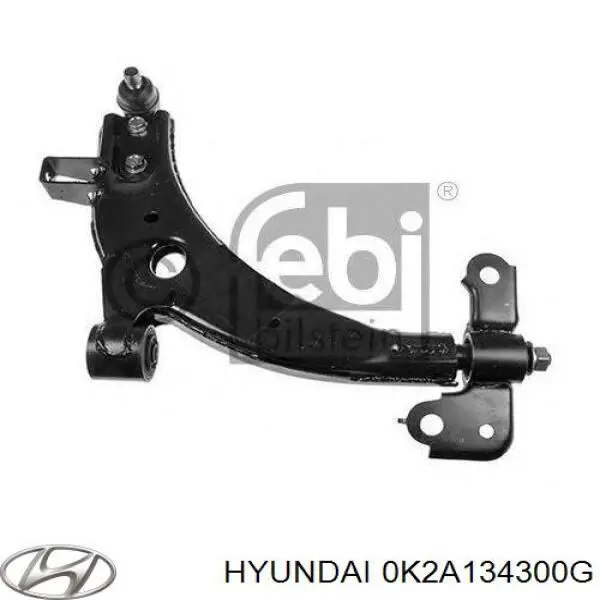 0K2A134300G Hyundai/Kia barra oscilante, suspensión de ruedas delantera, inferior derecha