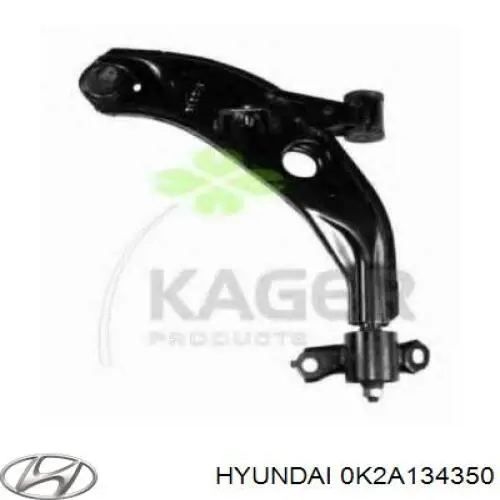 0K2A134350 Hyundai/Kia barra oscilante, suspensión de ruedas delantera, inferior izquierda