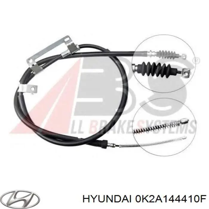 0K2A144410F Hyundai/Kia cable de freno de mano trasero derecho