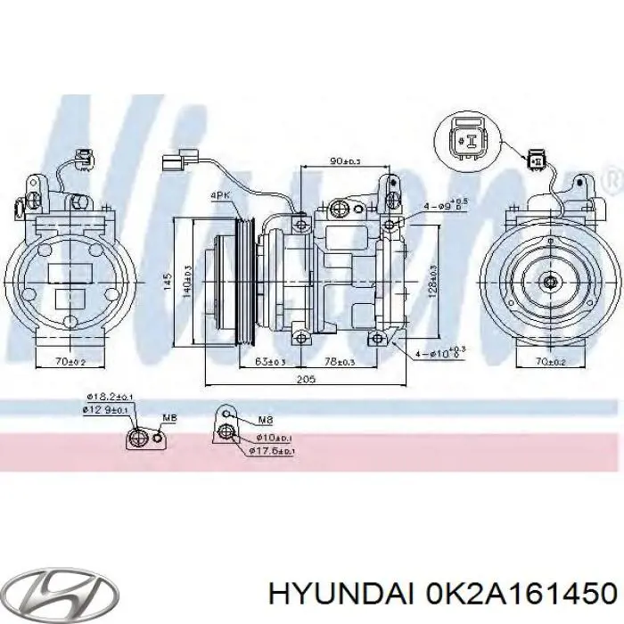 Compresor de aire acondicionado 89512 Nissens
