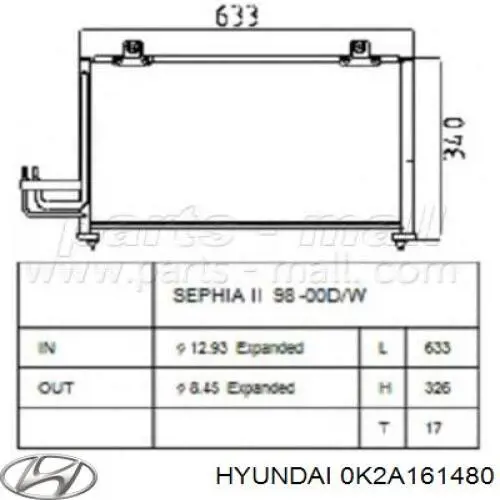 0K2A161480 Hyundai/Kia