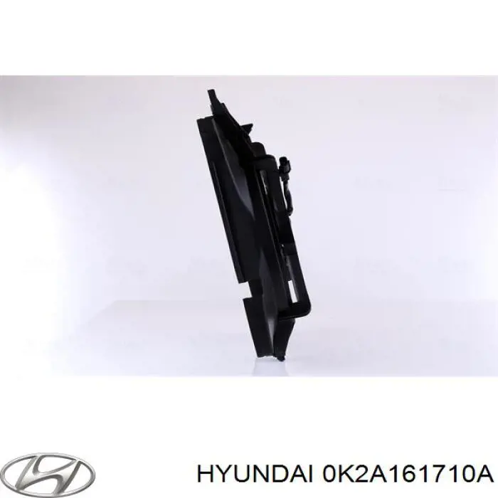 0K2A161710A Hyundai/Kia difusor de radiador, aire acondicionado, completo con motor y rodete