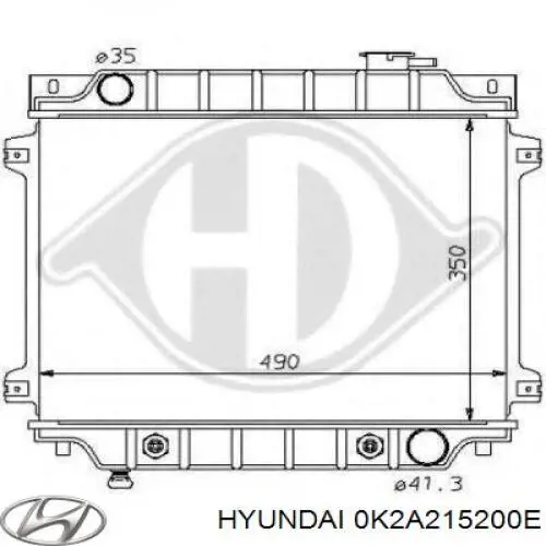 0K2A215200E Hyundai/Kia radiador