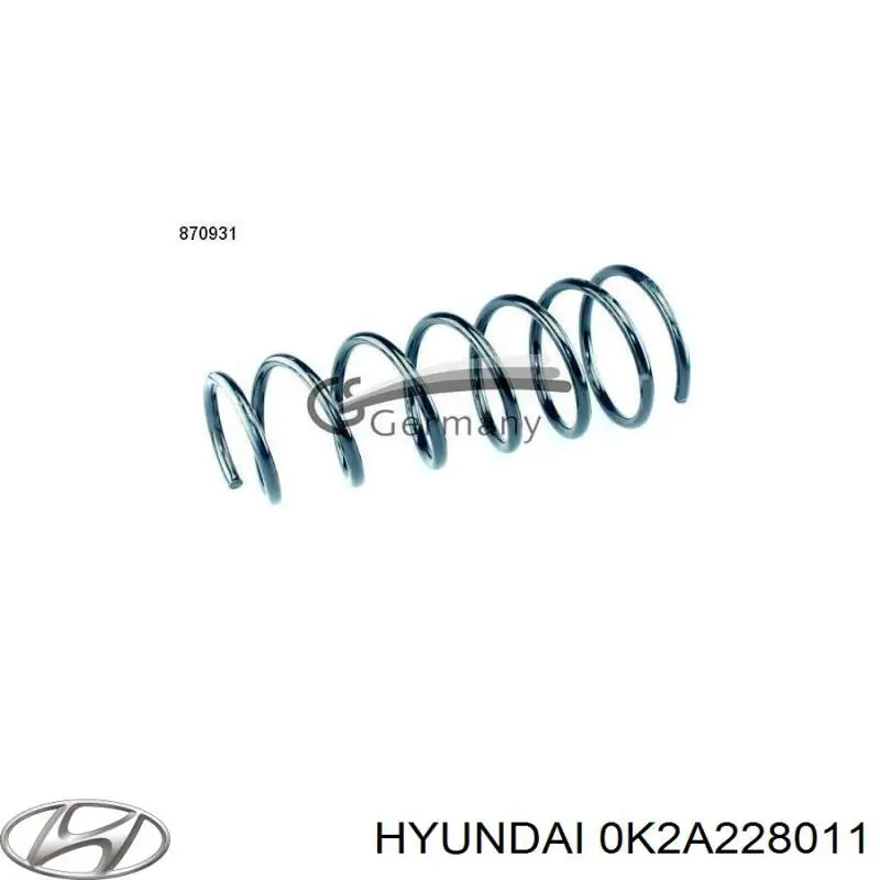 Muelle de suspensión trasero Hyundai/Kia 0K2A128011A precio, desde 28,78 EUR
