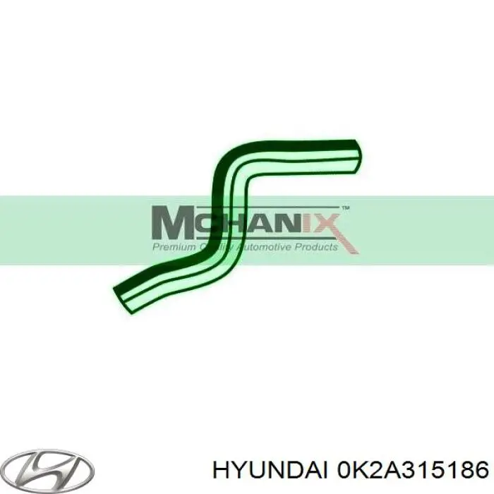 0K2A115186 Hyundai/Kia tubería de radiador arriba