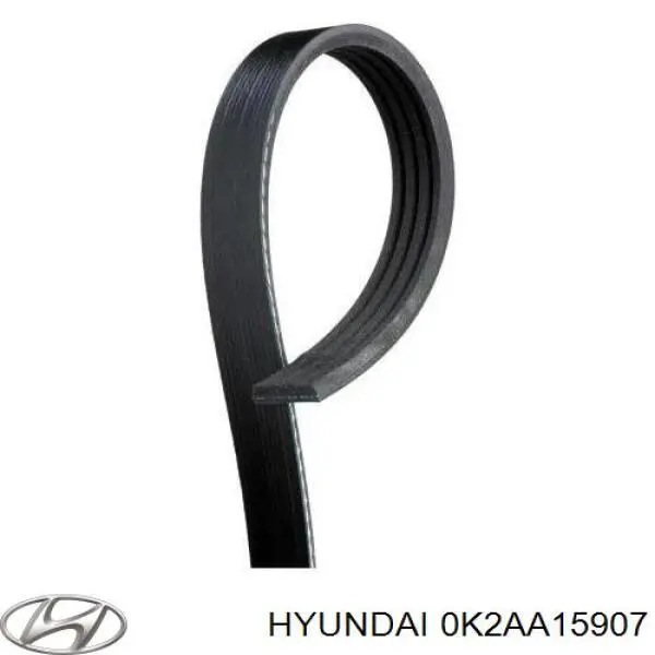 0K2AA15907 Hyundai/Kia correa trapezoidal