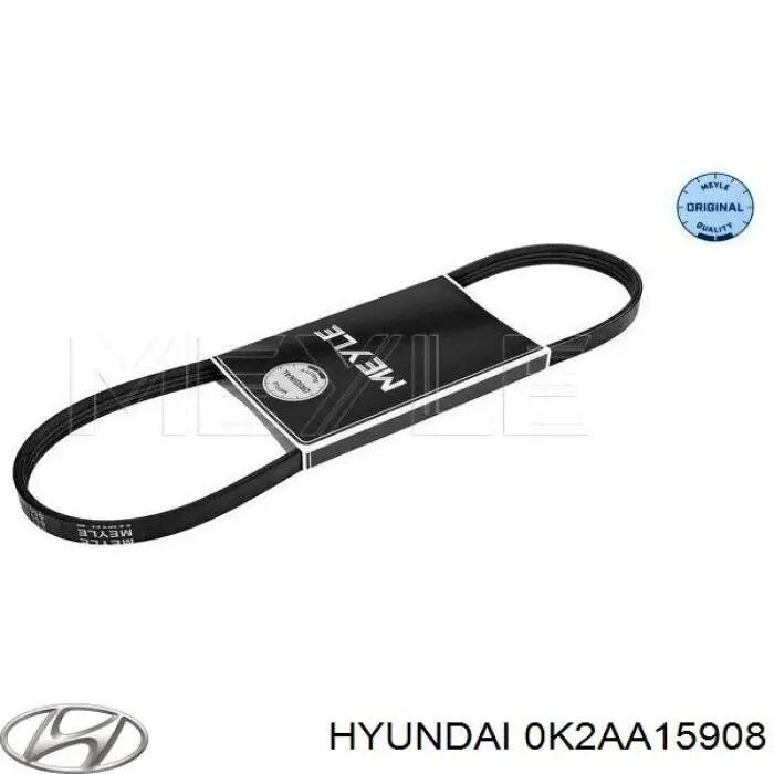 0K2AA15908 Hyundai/Kia correa trapezoidal