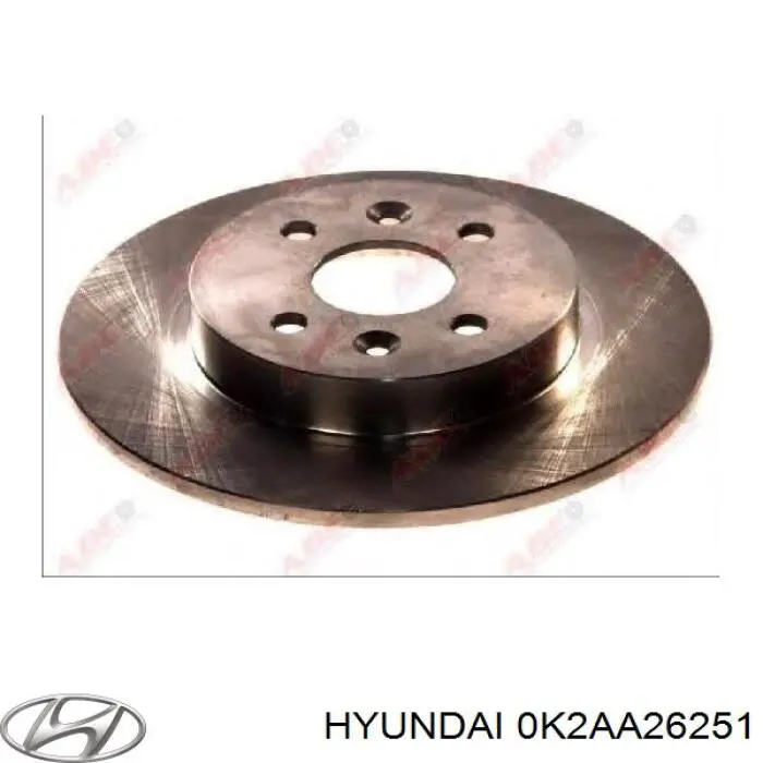 0K2AA26251 Hyundai/Kia disco de freno trasero