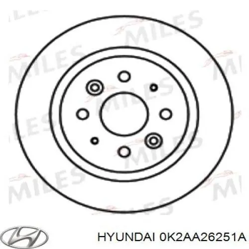 Disco de freno trasero Hyundai/Kia 0K2AA26251A precio, desde 32,59 EUR