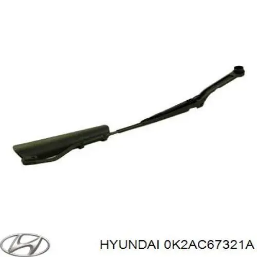 0K2AC67321A Hyundai/Kia brazo del limpiaparabrisas
