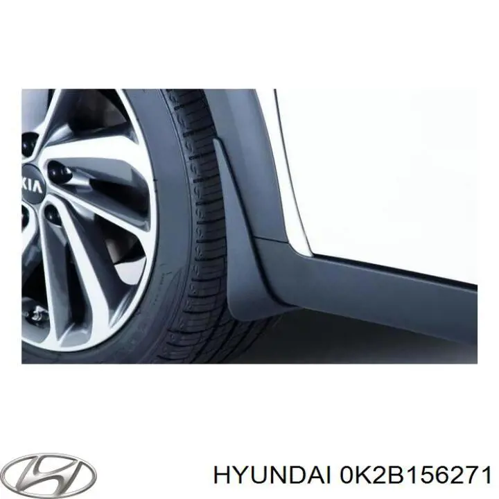 0K2B156271 Hyundai/Kia guardabarros interior, aleta trasera, derecho