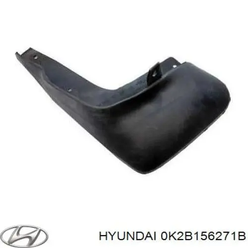 0K2B156271B Hyundai/Kia guardabarros interior, aleta trasera, derecho