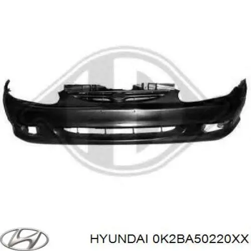 0K2BA50220XX Hyundai/Kia parachoques trasero