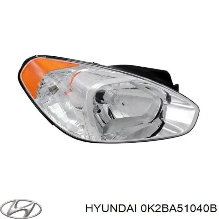0K2BA51040A Hyundai/Kia faro izquierdo