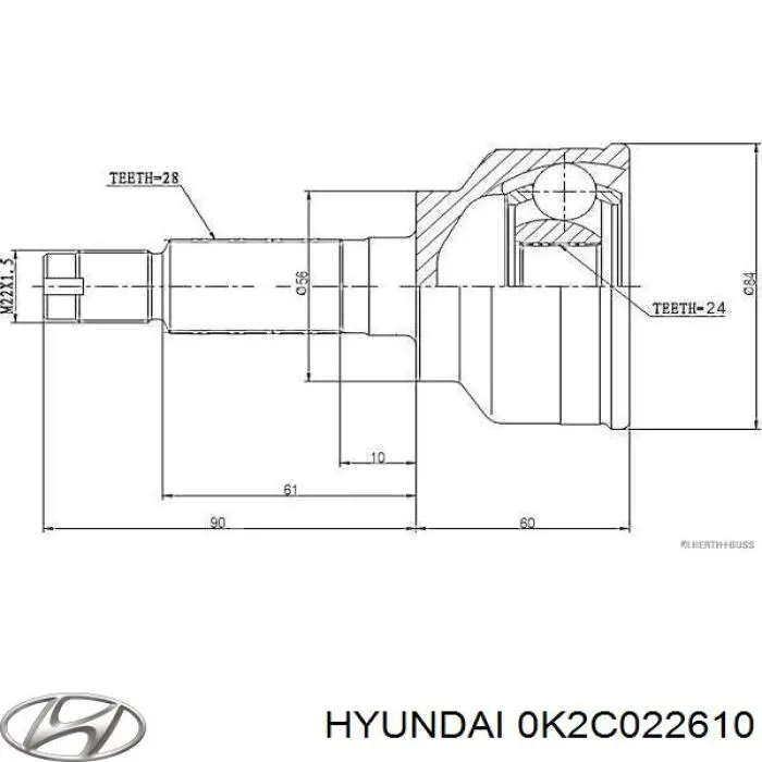 0K2C022610 Hyundai/Kia