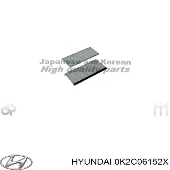 0K2C06152X Hyundai/Kia filtro de habitáculo