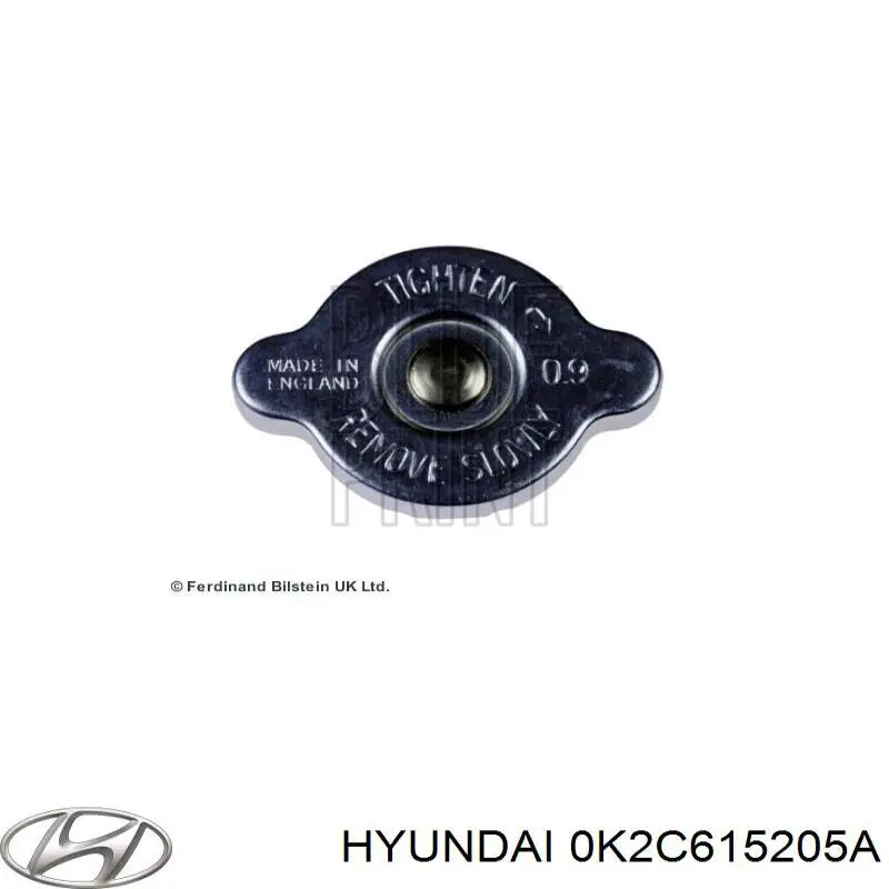 0K2C615205A Hyundai/Kia tapa radiador