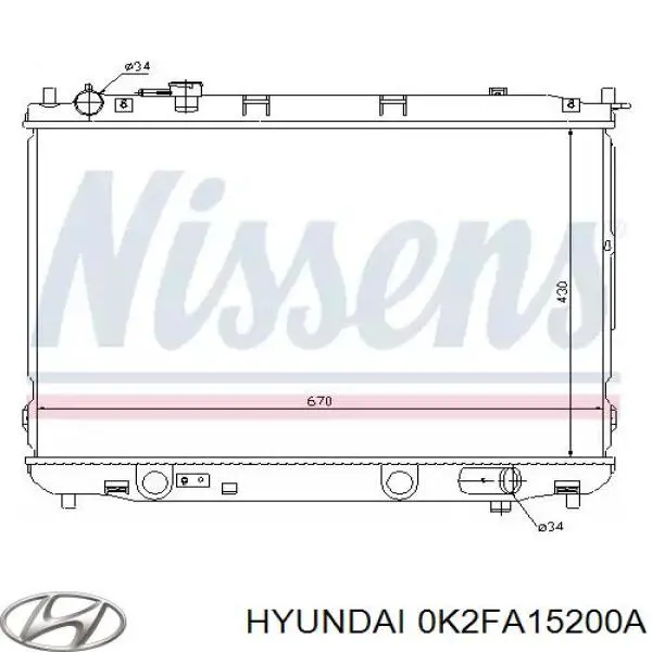 Água radiador Hyundai/Kia 0K2FA15200A precio, desde 112,35 EUR