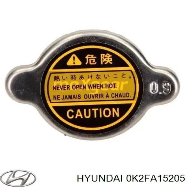 0K2FA15205 Hyundai/Kia tapa radiador