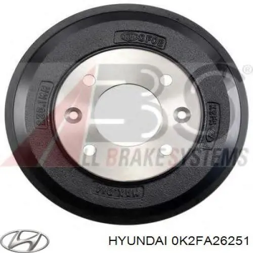 Comprar 0K2FA26251 Hyundai/Kia Tambor de freno trasero