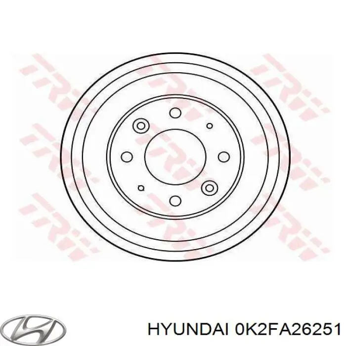 Tambor de freno trasero Hyundai/Kia 0K2FA26251 precio, desde 36,01 EUR