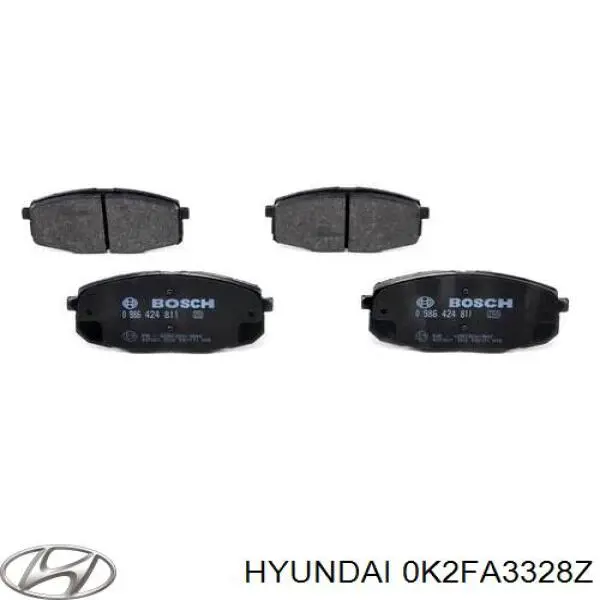 Pastillas de freno delanteras Hyundai/Kia 0K2FA3328Z