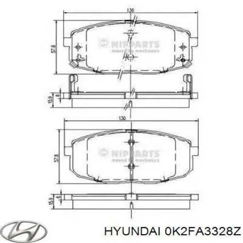 Pastillas freno delanteras Hyundai/Kia 0K2FA3328Z precio, desde 23,75 EUR