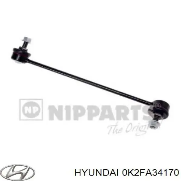 0K2FA34170 Hyundai/Kia barra estabilizadora delantera izquierda