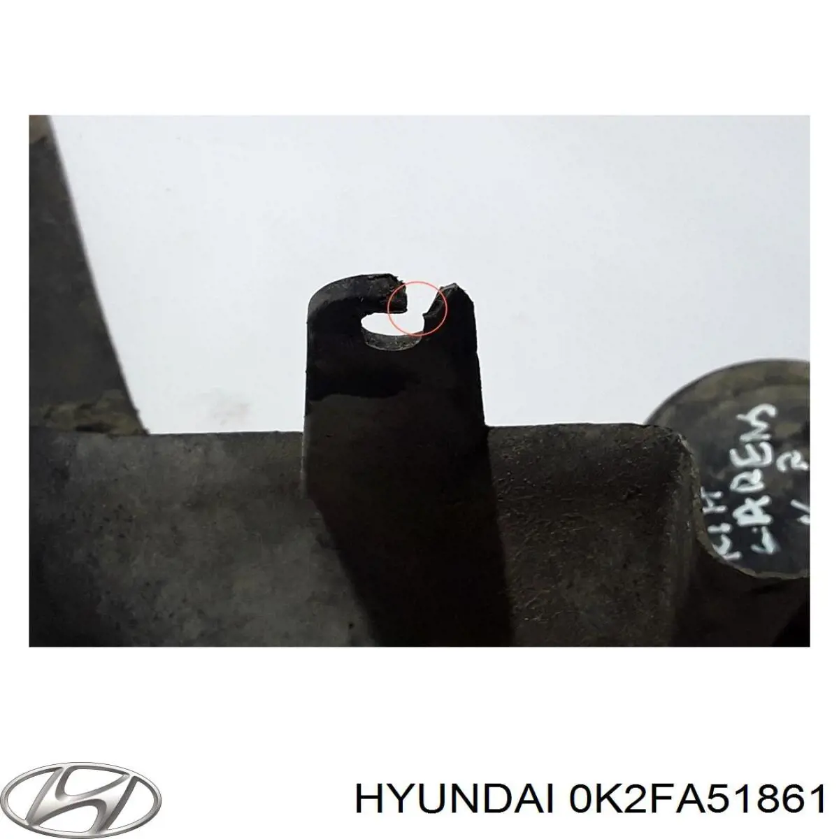 0K2FA51861 Hyundai/Kia faldilla guardabarro delantera izquierda