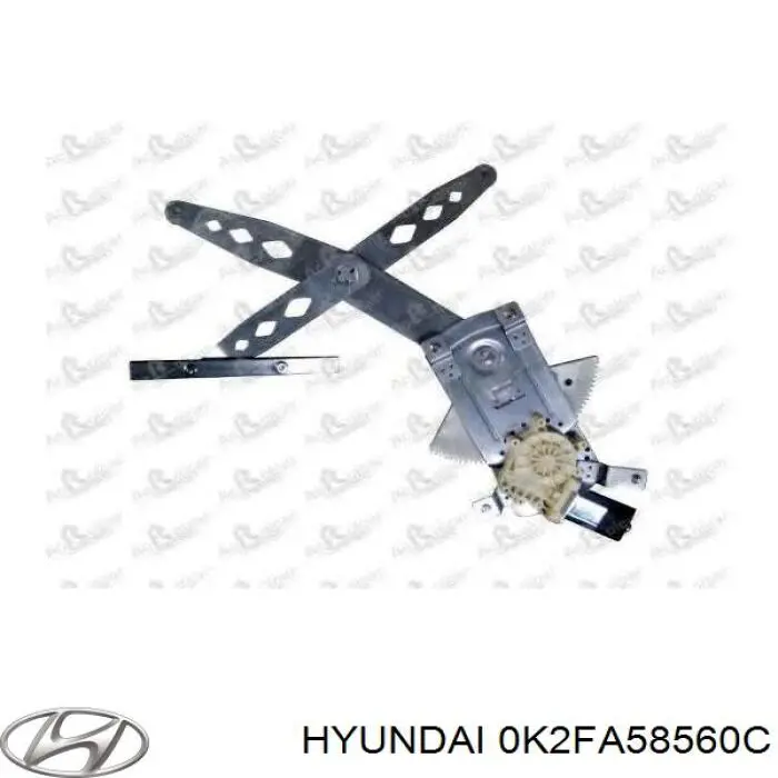 0K2FA58560C Hyundai/Kia mecanismo de elevalunas, puerta delantera derecha