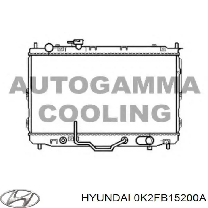 0K2FB15200A Hyundai/Kia radiador refrigeración del motor