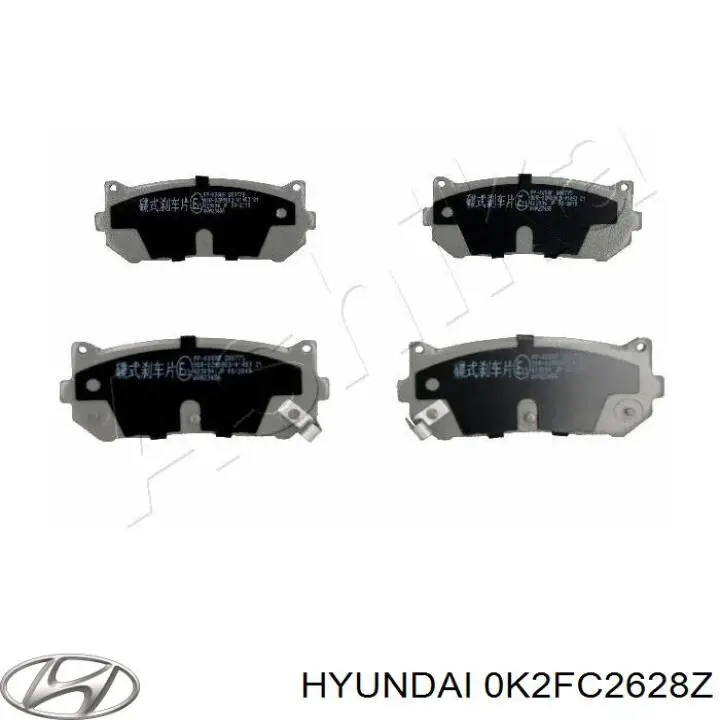 Pastillas de freno traseras 0K2FC2628Z Hyundai/Kia