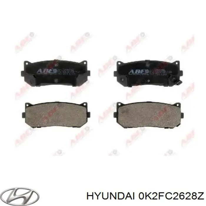 0K2FC2628Z Hyundai/Kia pastillas de freno traseras