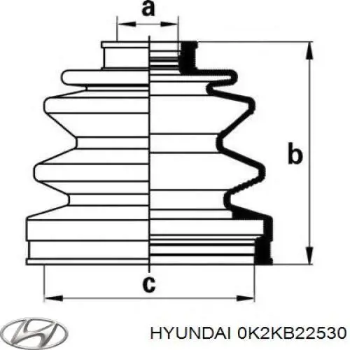 Comprar 0K2KB22530 Hyundai/Kia Fuelle de palier delantero exterior