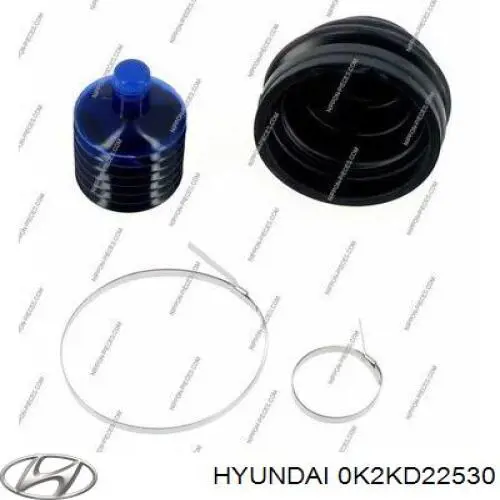 0K2KD22530 Hyundai/Kia fuelle, árbol de transmisión delantero exterior