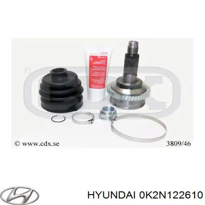 0K2N122610 Hyundai/Kia junta homocinética exterior delantera izquierda