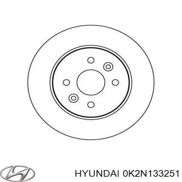 Disco de freno 0K2N133251 Hyundai/Kia