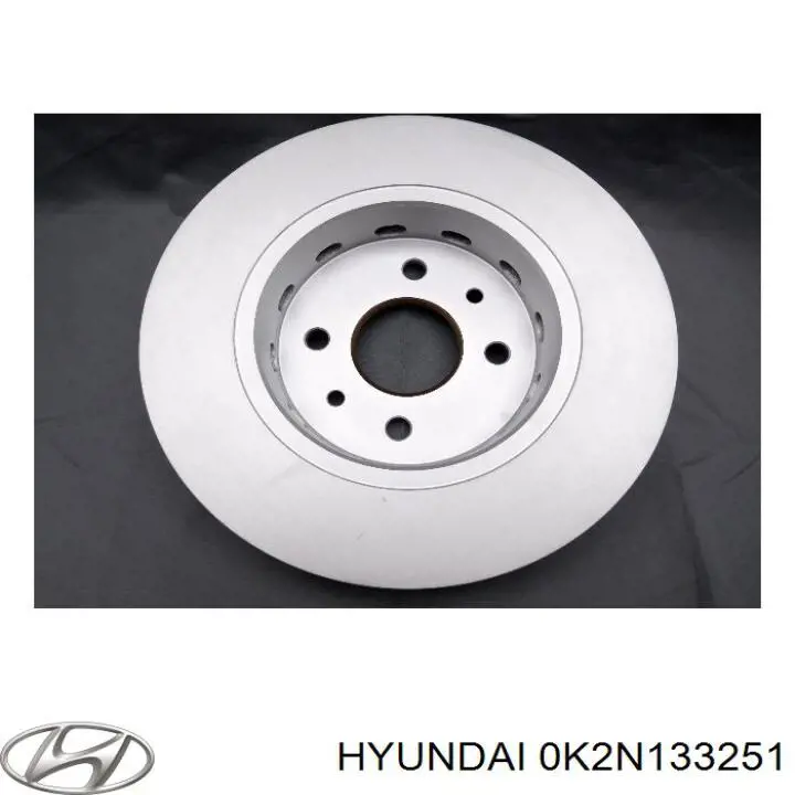 0K2N133251 Hyundai/Kia freno de disco delantero