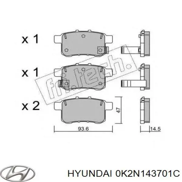 0K2N143701B Hyundai/Kia sensor abs delantero izquierdo