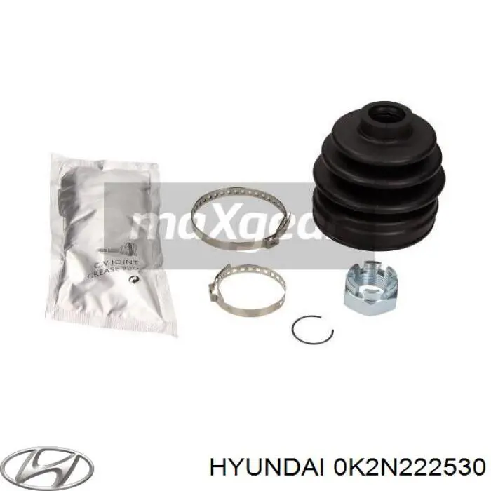 0K2N222530 Hyundai/Kia fuelle, árbol de transmisión delantero interior izquierdo