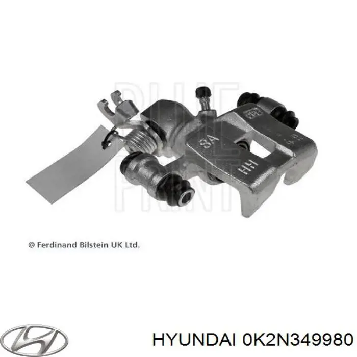 0K2N349980 Hyundai/Kia pinza de freno trasero derecho