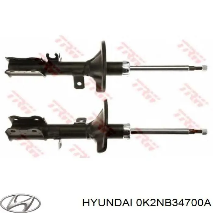 0K2NB34700A Hyundai/Kia amortiguador delantero derecho