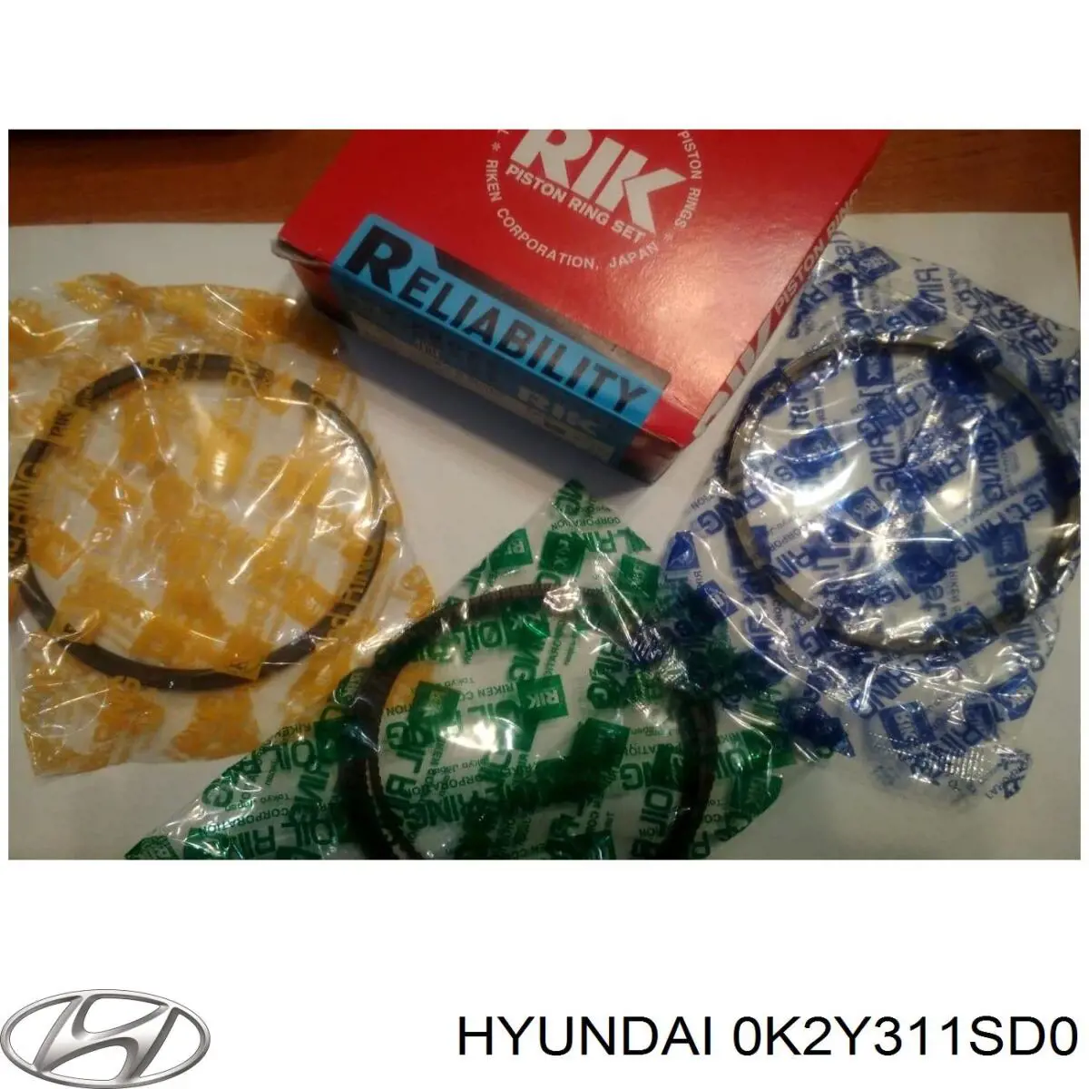 0K2Y311SD0 Hyundai/Kia juego de aros de pistón de motor, cota de reparación +0,25 mm