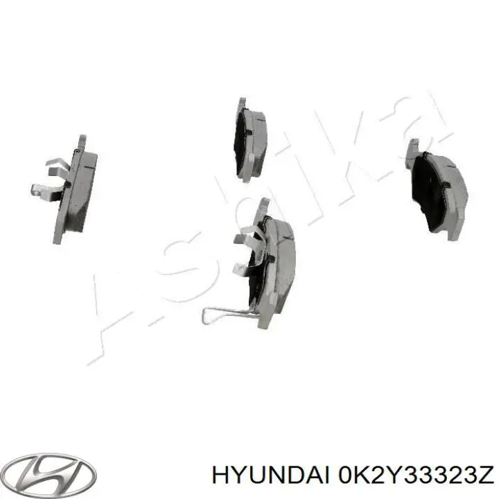 Pastillas de freno 0K2Y33323Z Hyundai/Kia