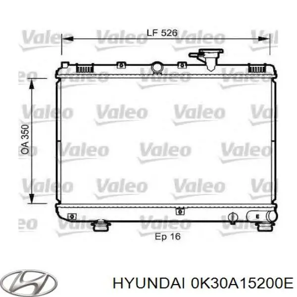 0K30A15200E Hyundai/Kia radiador